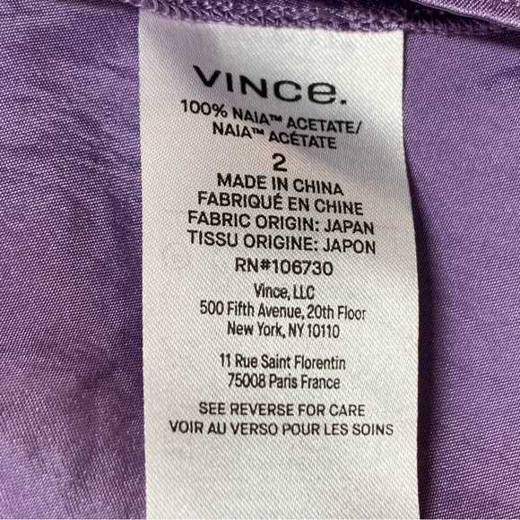 VINCE Satin-Effect Draped MIDI Skirt in Lavender - Picture 10 of 12